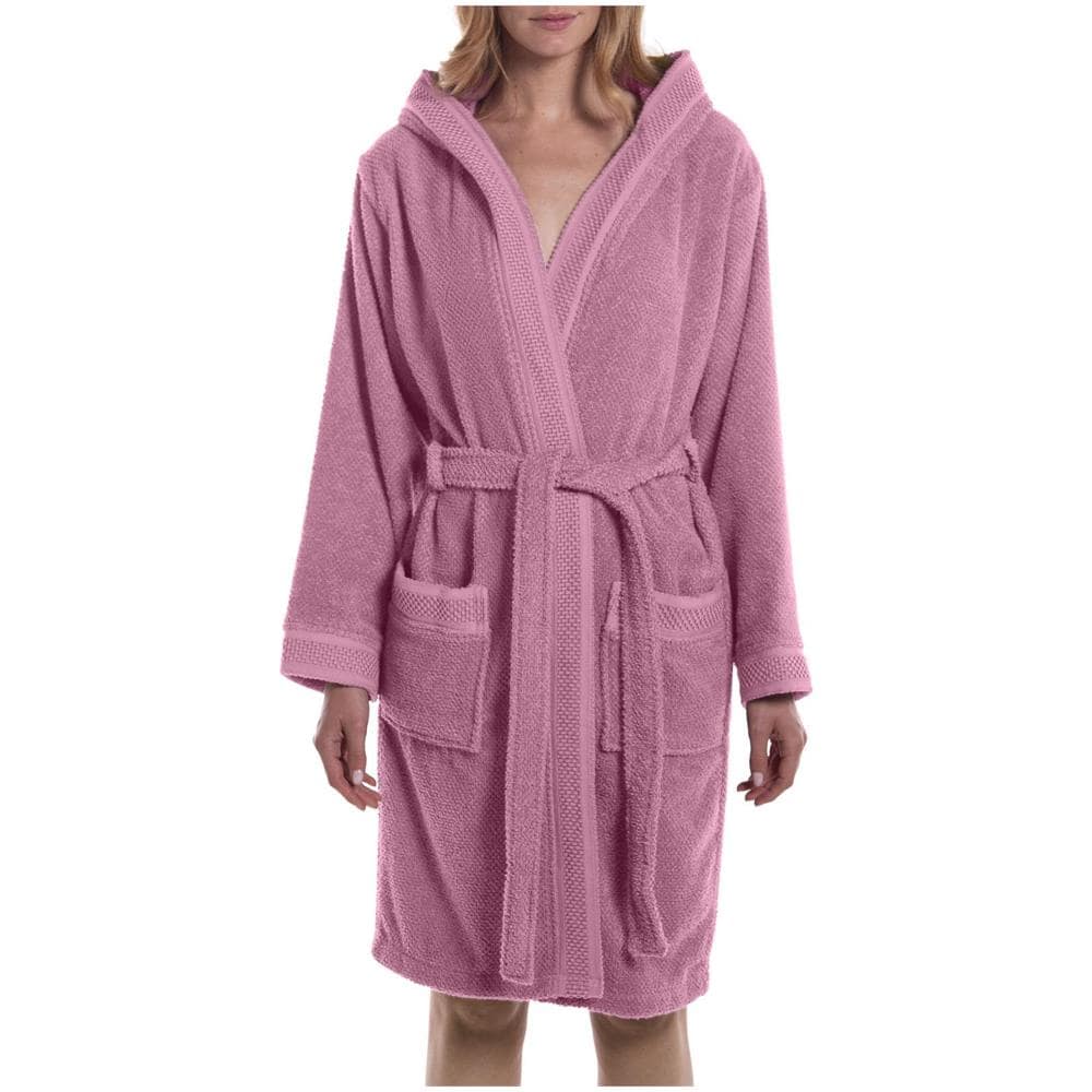 Accappatoio Con Cappuccio Spugnissima Gim In Cotone Colore Rosa Misura S - Foto 2