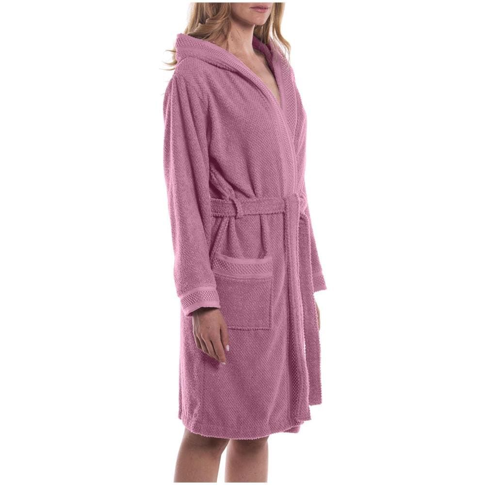 Accappatoio Con Cappuccio Spugnissima Gim In Cotone Colore Rosa Misura S - Foto 1