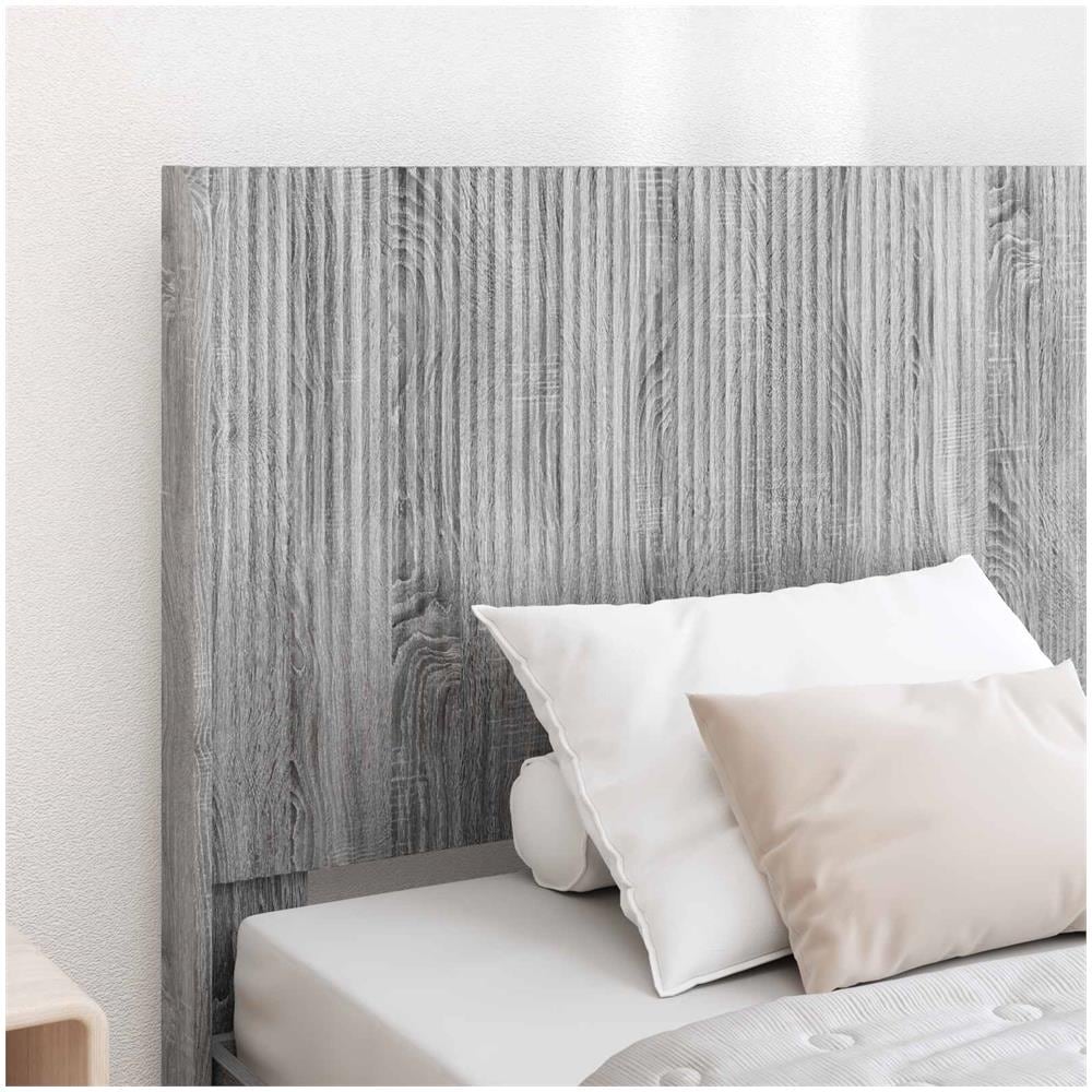Struttura del letto con stoccaggio e testata Grigio Sonoma - Foto 2