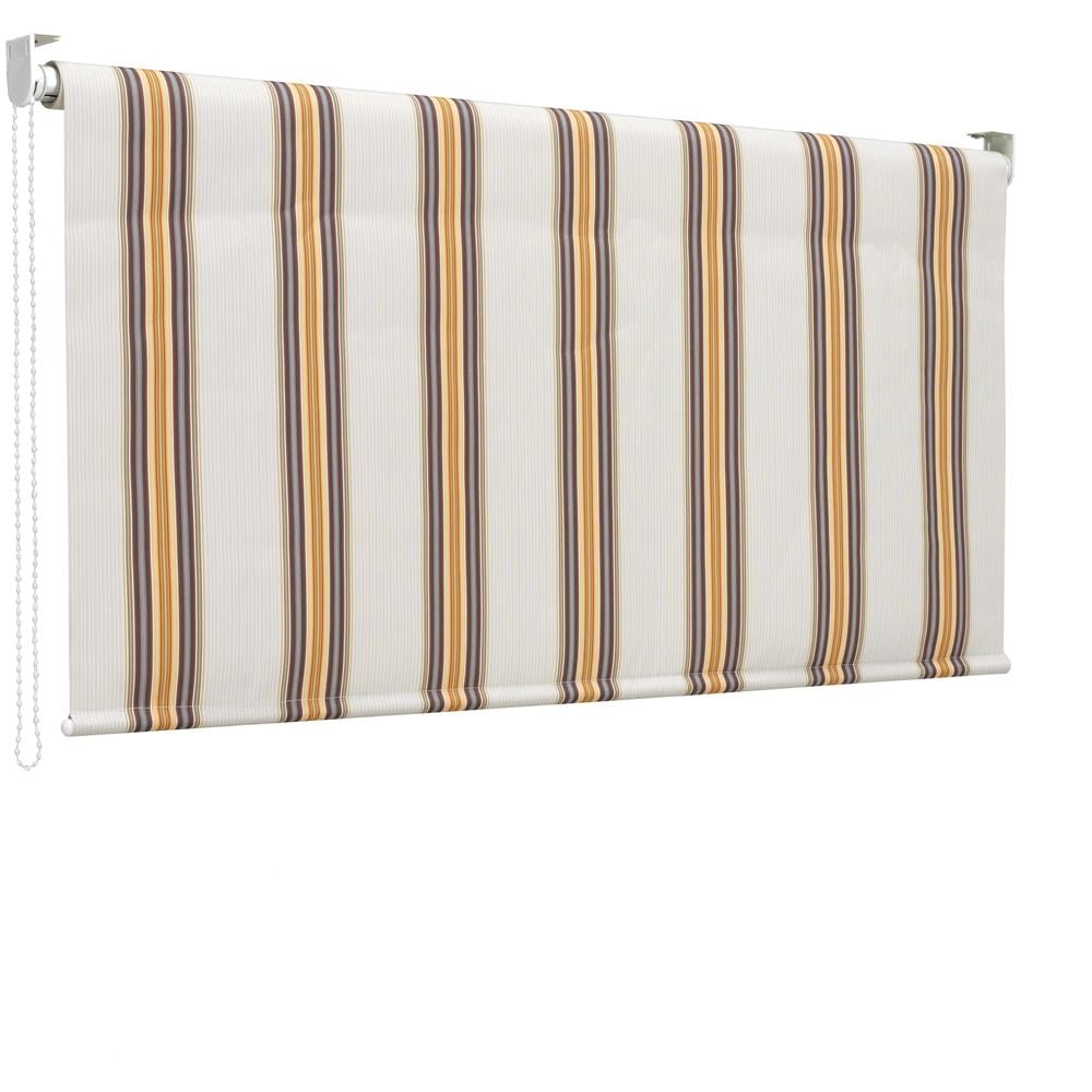 Tenda Da Sole A Caduta Con Rullo. Colore Riga Beige - Foto 1