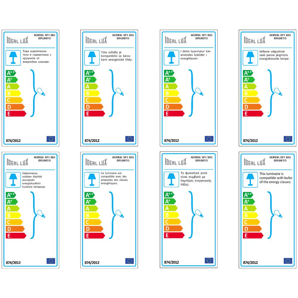 Lampada A Sospensione 60w E27 Ideal Lux Brunito - Foto 2