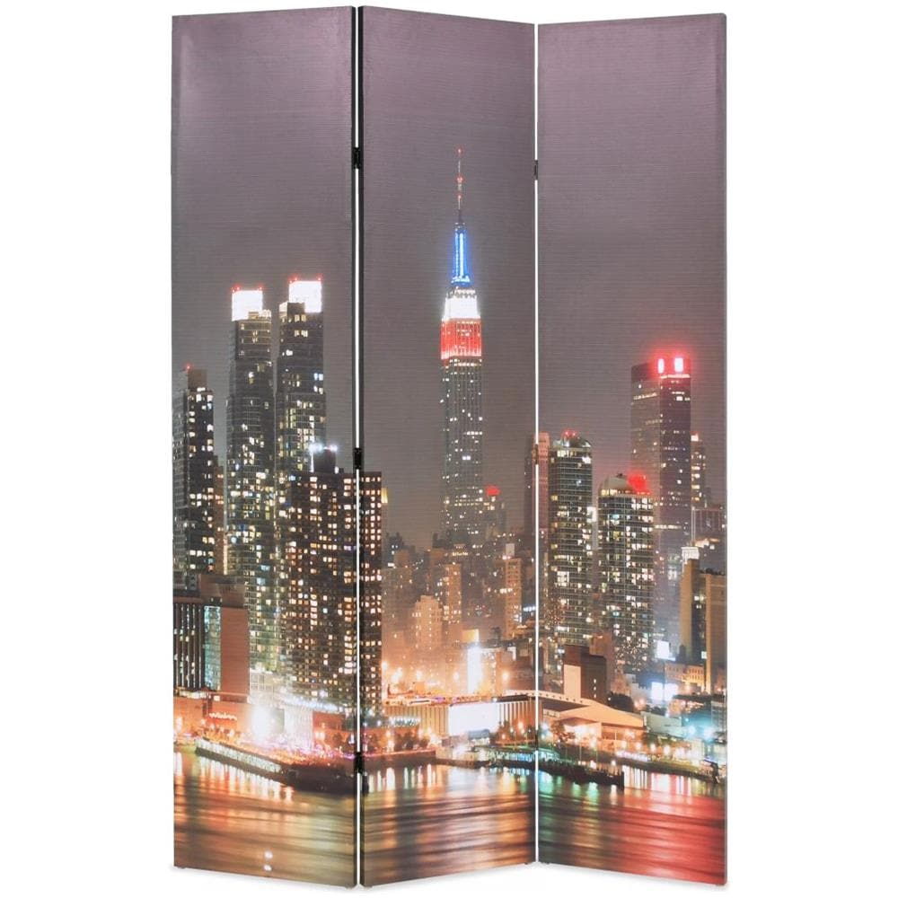 Paravento Pieghevole 120x170 cm Stampa New York di Notte - Foto 1