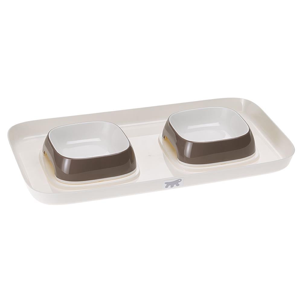 Vassoio Glam Tray Con Ciotole Cani Gatti Colorate Facile Pulizia - Foto 1