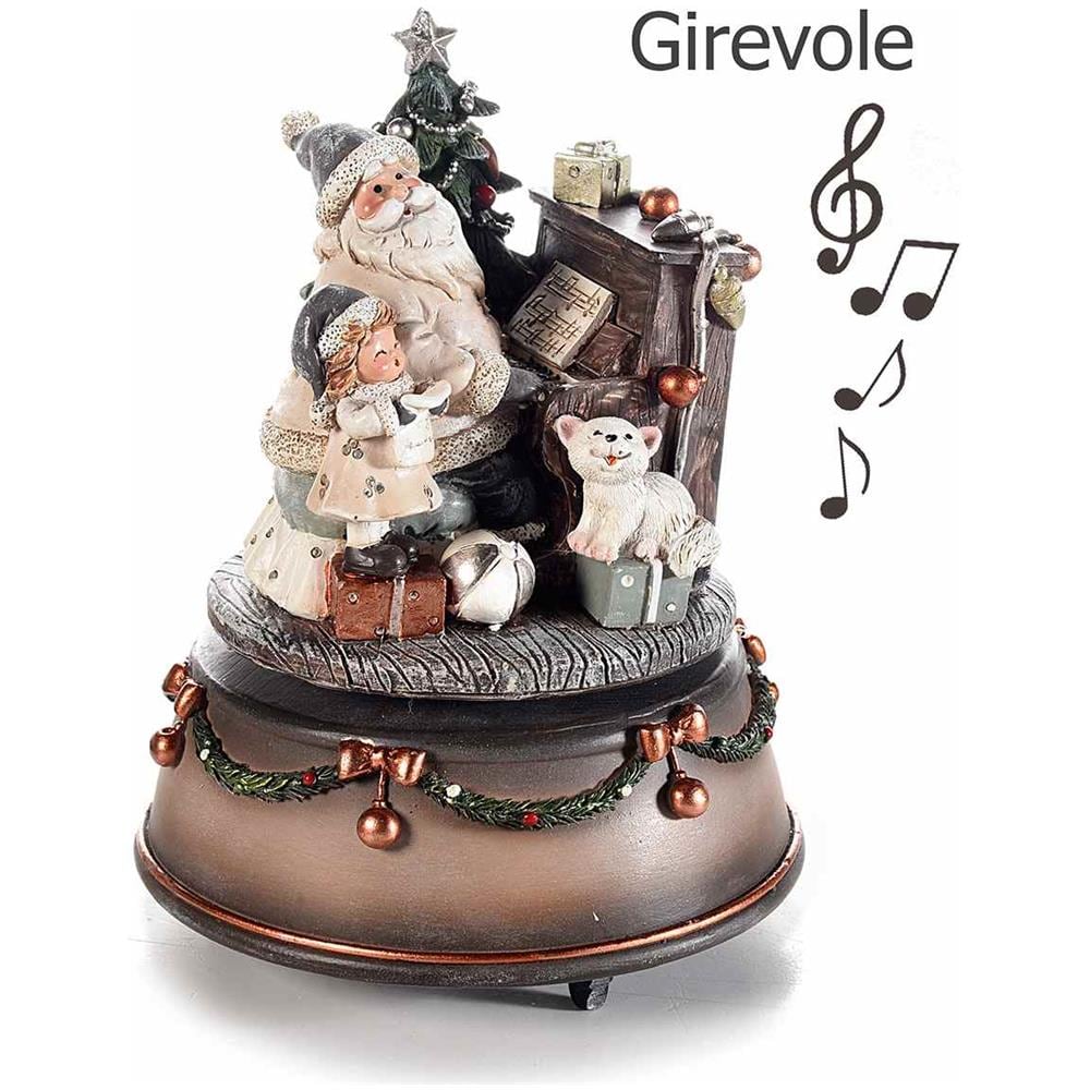 Carillon Natalizio Con Babbo Natale Idea Regalo Natale Decorazione Natalizia Da Tavolo - Foto 1