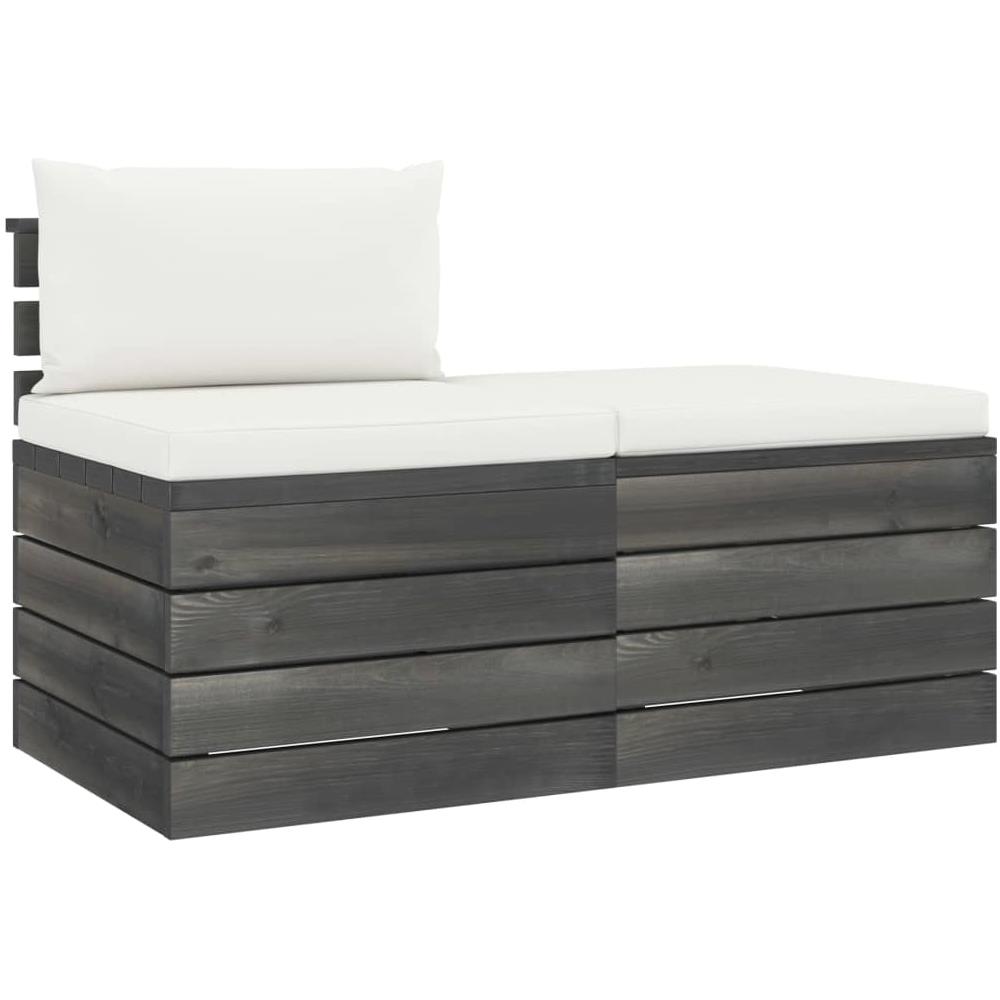 Set Divani Da Giardino Su Pallet 2 Pz Con Cuscini Massello Pino - Foto 1