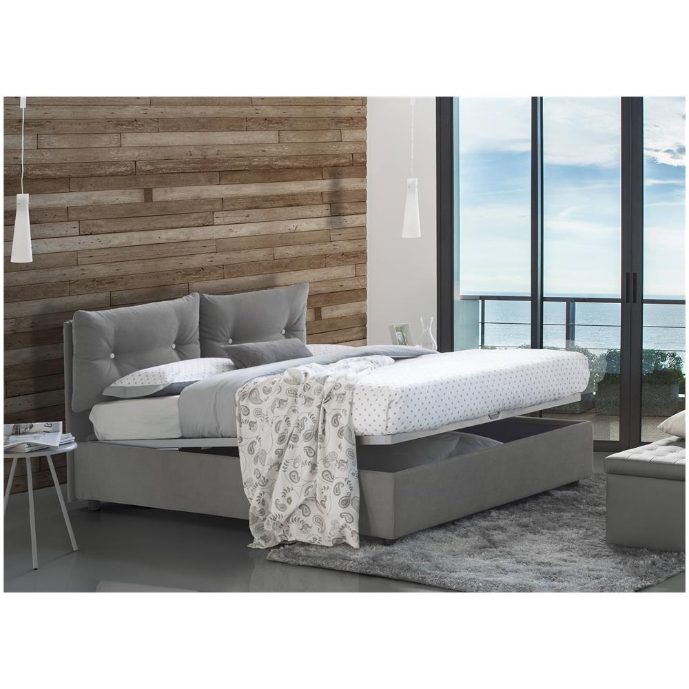 TALAMO ITALIA - Letto contenitore Matrimoniale Luna, Made in Italy