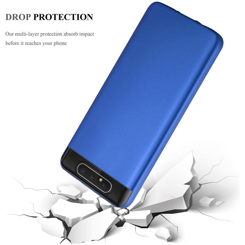 Custodia Compatibile Con Samsung Galaxy A80 / A90 4g In Blu Metallico - Coperchio Protettivo In Silicone Tpu Flessibile - Foto 7