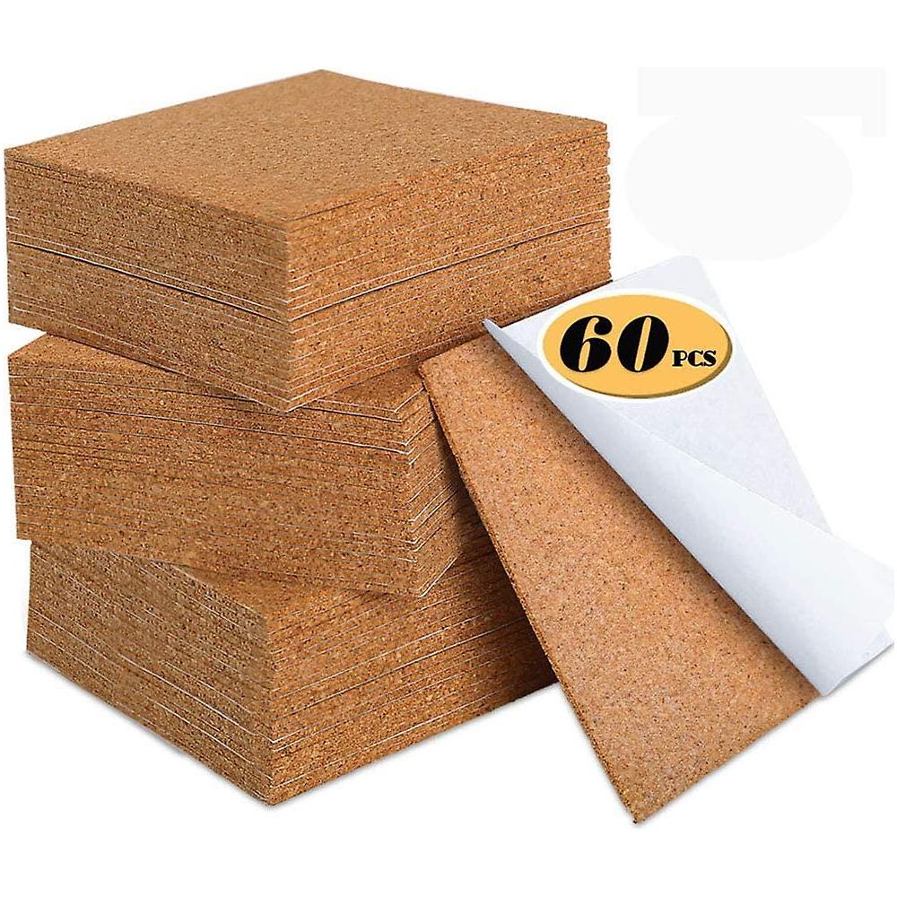 Fogli Di Sughero Autoadesivi - 4 Pezzi 50x50 Cm, Spessore 5mm | Isolamento Termico E Acustico, Decorazione - Foto 3