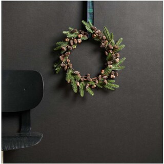 Corona Di Natale Finta BUKAREST, Diametro 60 Cm, Artificiale, Decorata, Colore Verde