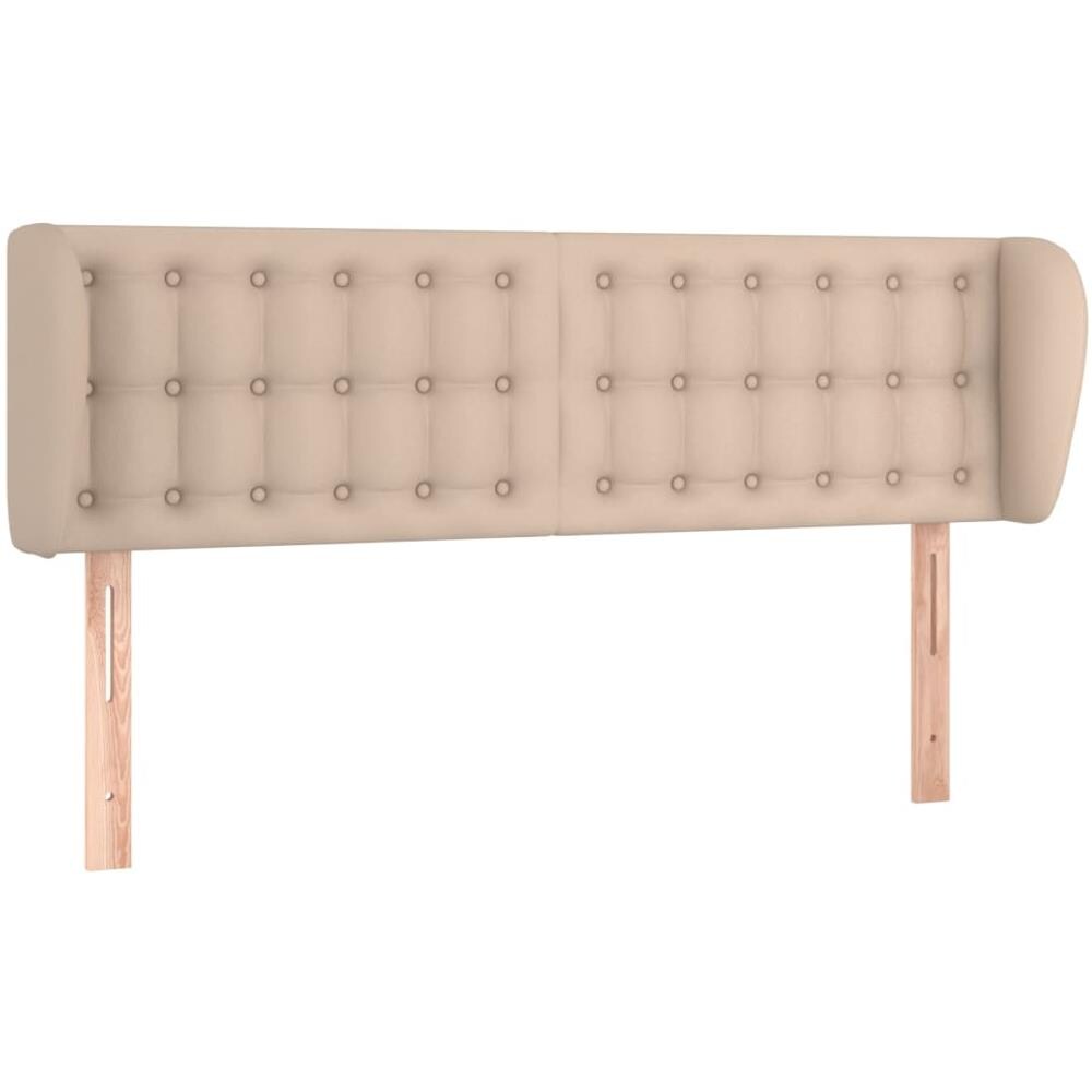 Testiera Ad Orecchio Cappuccino 147x23x78/88 Cm In Similpelle - Foto 2