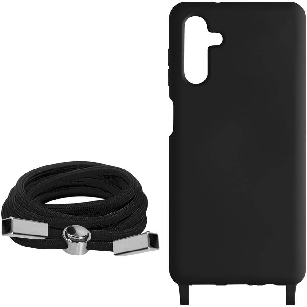 Cover Semirigida Per Samsung A04s / A13 5g Cordino Nylon Intrecciato 80 Cm Nera - Foto 5