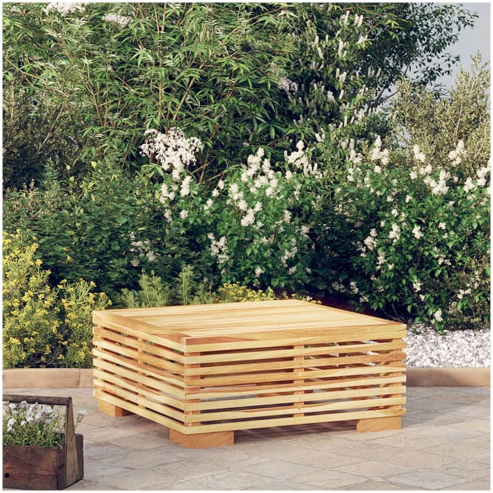 Tavolino da Giardino 69,5x69,5x31 cm in Legno Massello di Teak - Foto 1