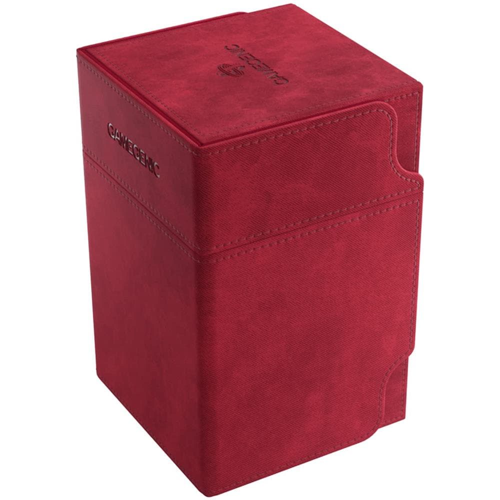 Watchtower 100+ Xl Convertibile Deck Box Carte Con Doppia Custodia Gioco Di Carte Protettore La Superficie Nexofyber Pua Contenere Fino A 100 Carte Colore Rosso Prodotto Da Gamegenic (ggs20105ml) - Foto 1