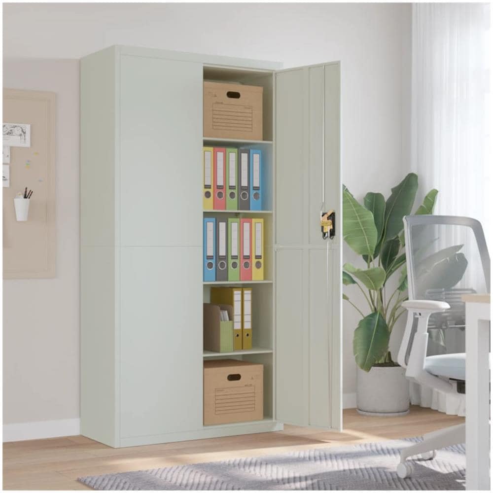Armadio Classificatore Grigio Chiaro 90x40x180 cm in Acciaio - Foto 1