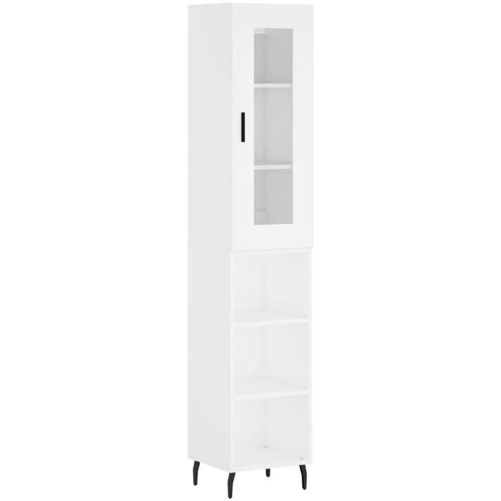 Credenza Bianca 34,5x34x180 Cm In Legno Multistrato - Foto 2