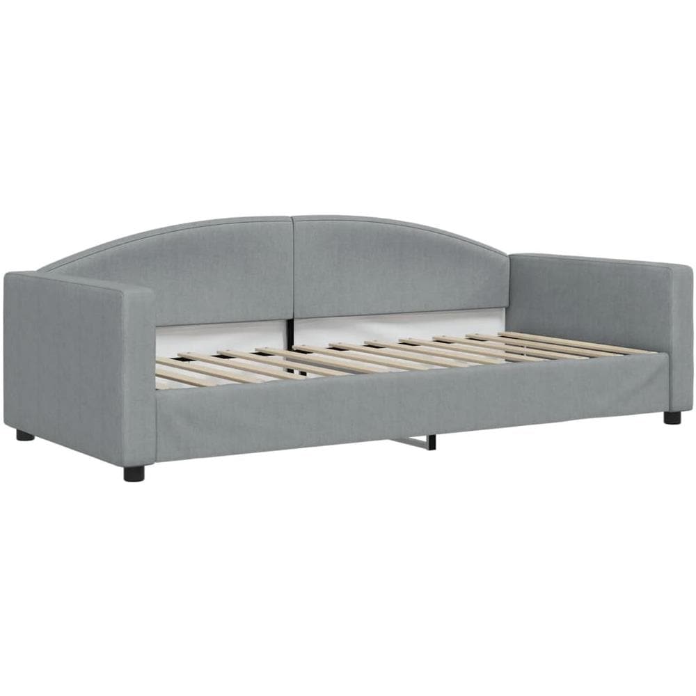Letto Da Giorno Grigio Chiaro 90x200 Cm In Tessuto - Foto 1