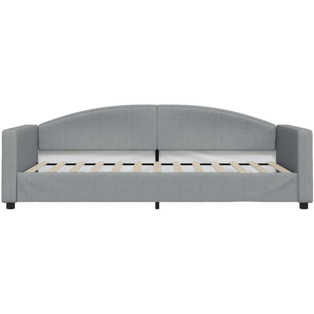 Letto Da Giorno Grigio Chiaro 90x200 Cm In Tessuto - Foto 2