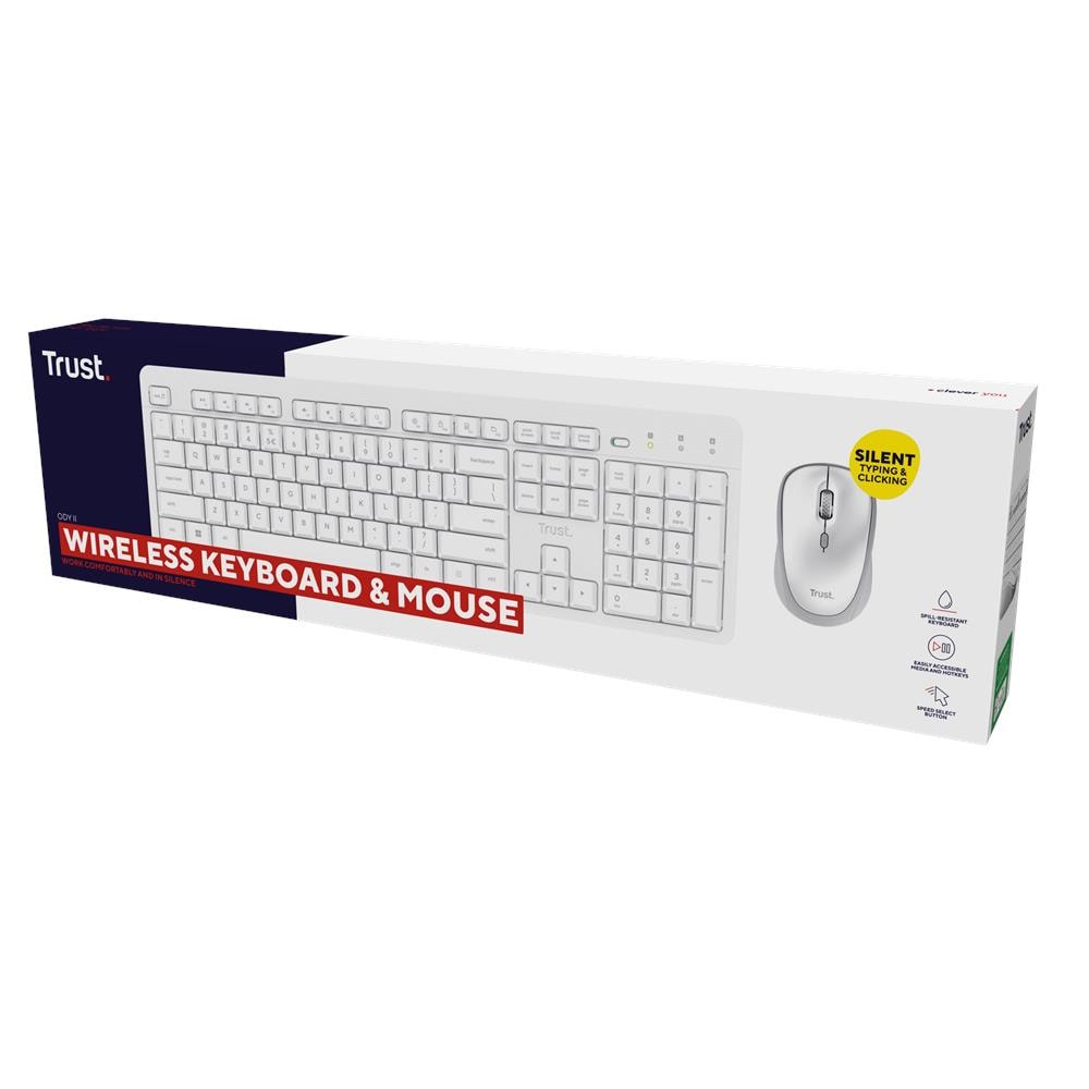Tastiera e Mouse Wireless 25466 (Layout Italiano) Colore Bianco - Foto 8