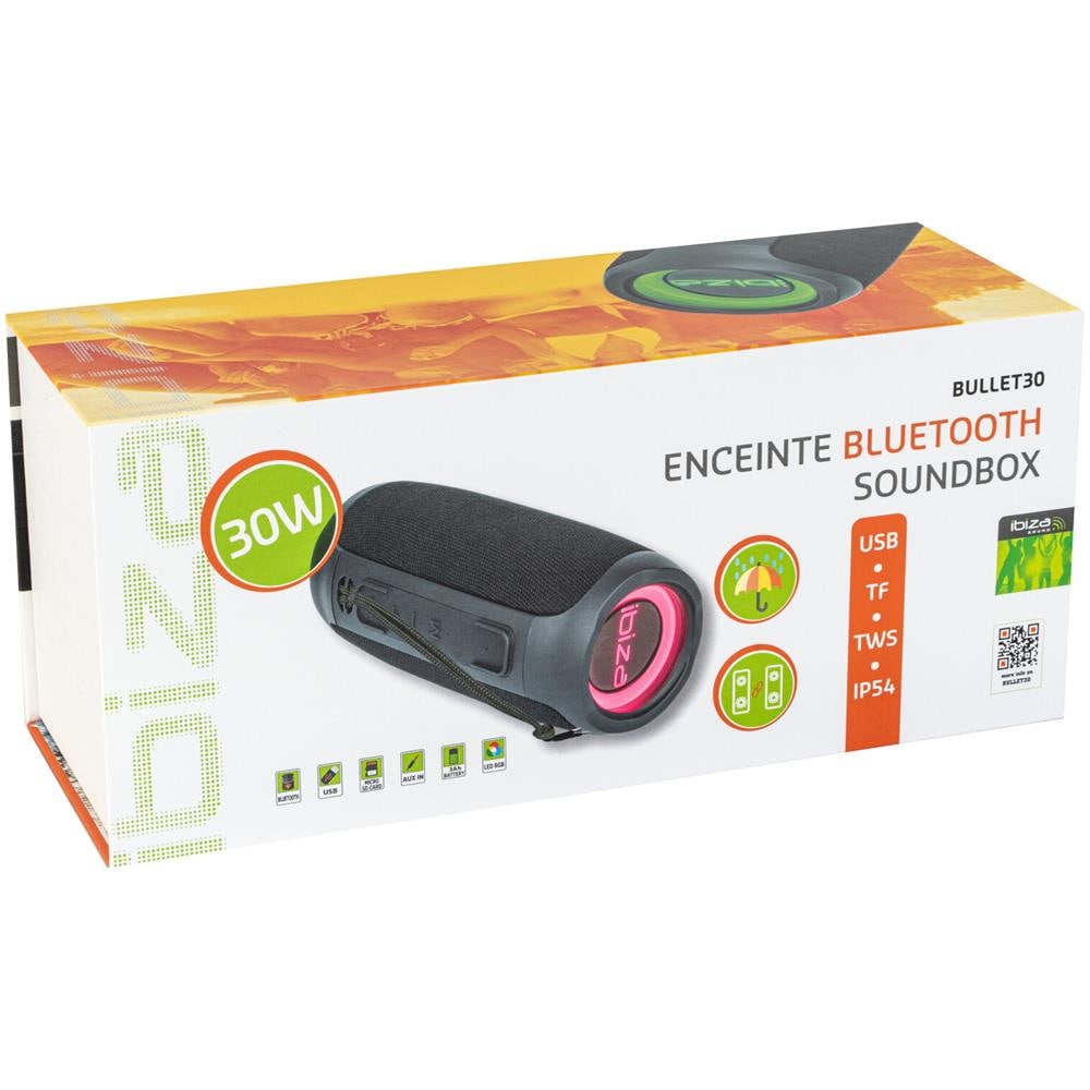 Altoparlante Portatile Bluetooth Potenza 30 W TWS IP54 Colore Nero - Foto 6