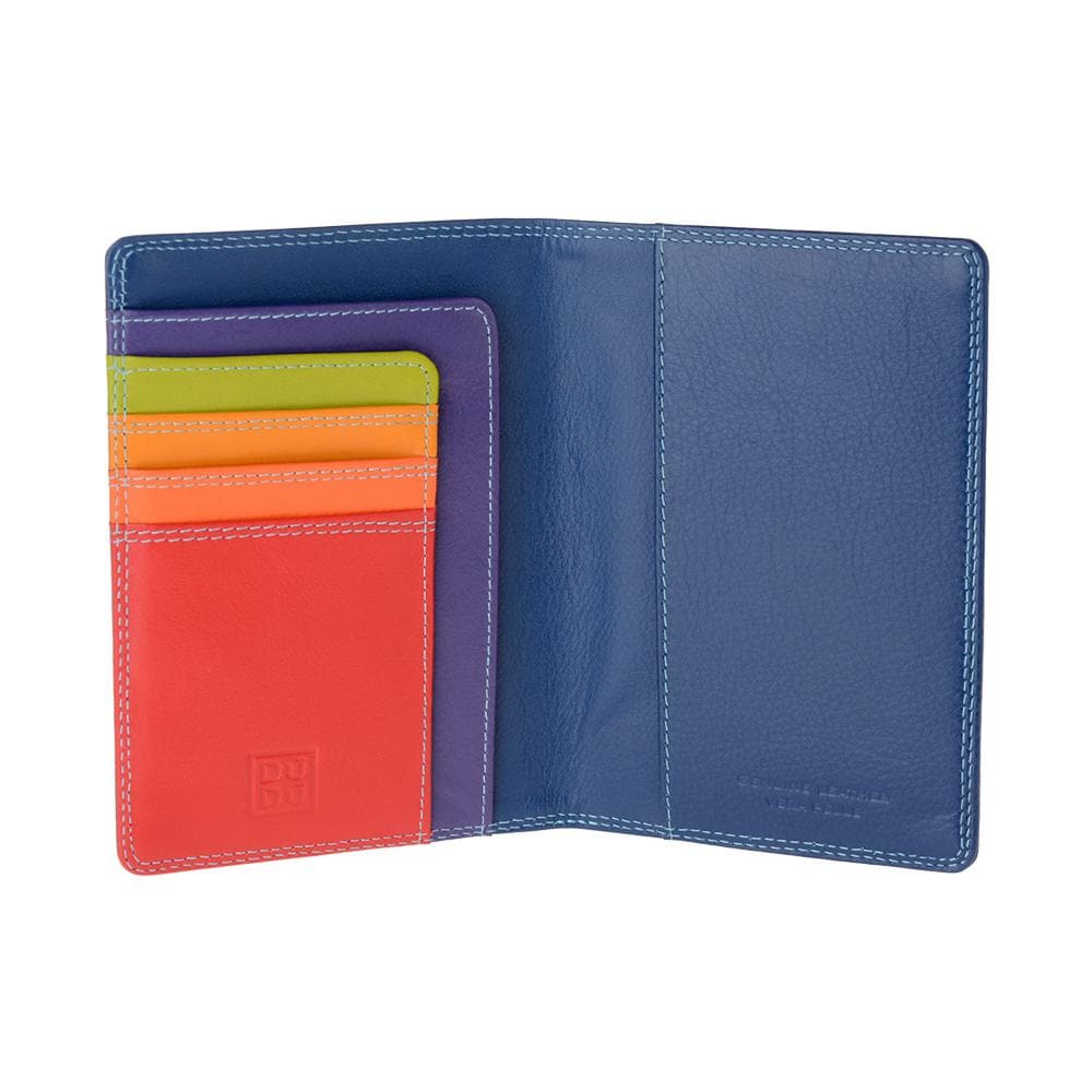 Porta Passaporto Pelle E Carte Di Credito Multicolore Di Nero - Foto 1