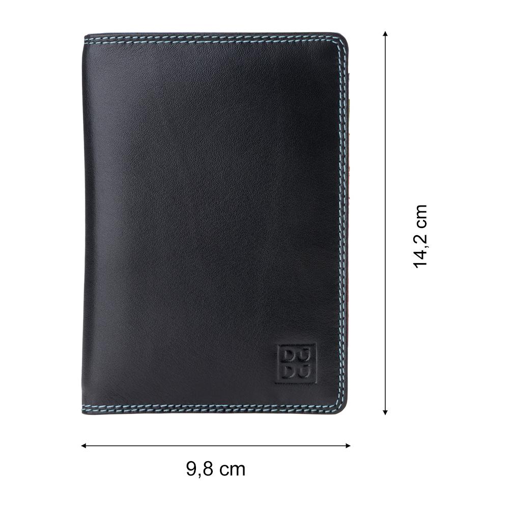 Porta Passaporto Pelle E Carte Di Credito Multicolore Di Nero - Foto 2