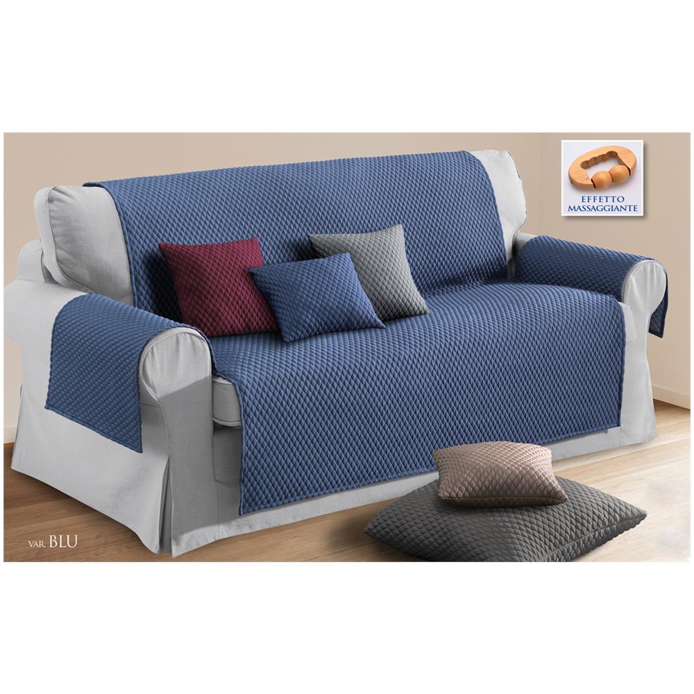 Copridivano Effetto Massaggiante Modello Sphere Poltrona Blu - Foto 1