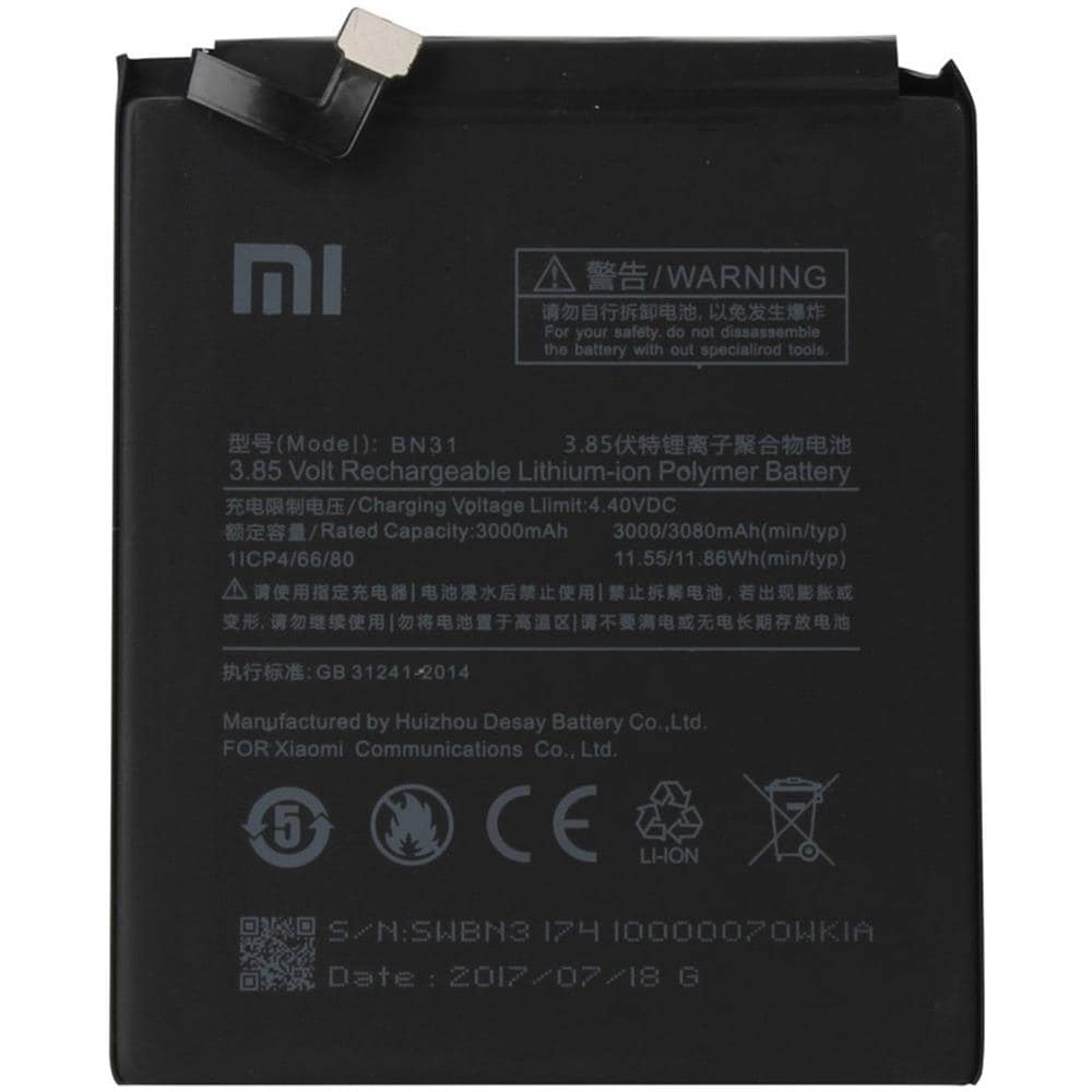 Batteria Originale Bn31 Mi 5x / Mi A1 / Redmi Note 5a Da 3080 Ma - Foto 2