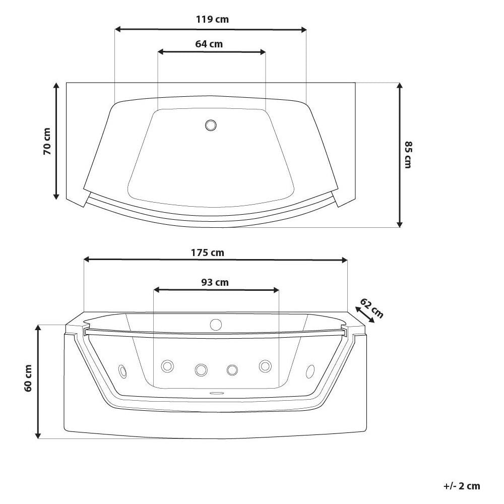 Vasca Da Bagno Idromassaggio Con Led Fuerte - Foto 2
