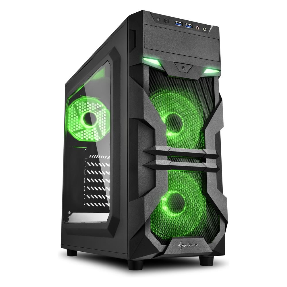 Case PC VG7-W Middle Tower ATX / Micro ATX / Mini-ITX 2 Porte USB 3.0 Colore Nero (Finestrato)  - Foto 1