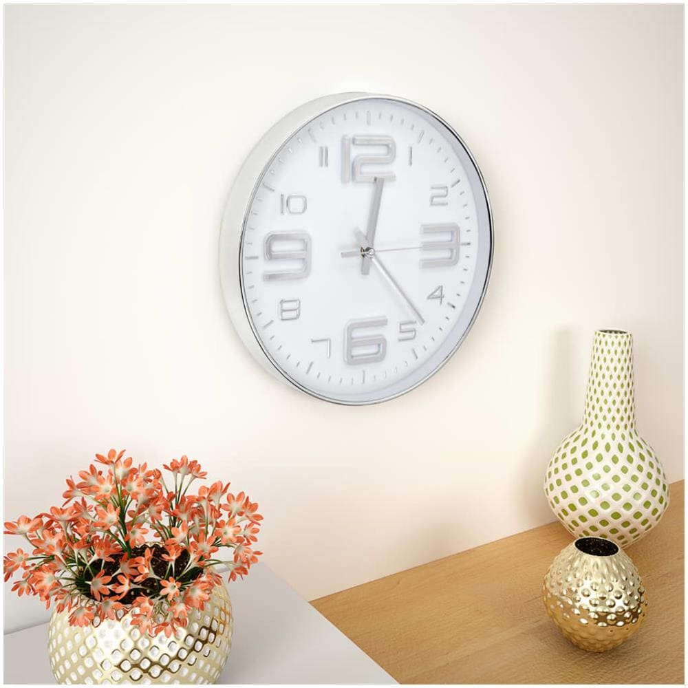 Orologio Da Parete 30 Cm Argento - Foto 2