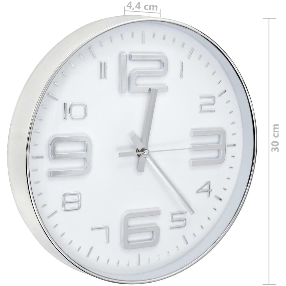 Orologio Da Parete 30 Cm Argento - Foto 6