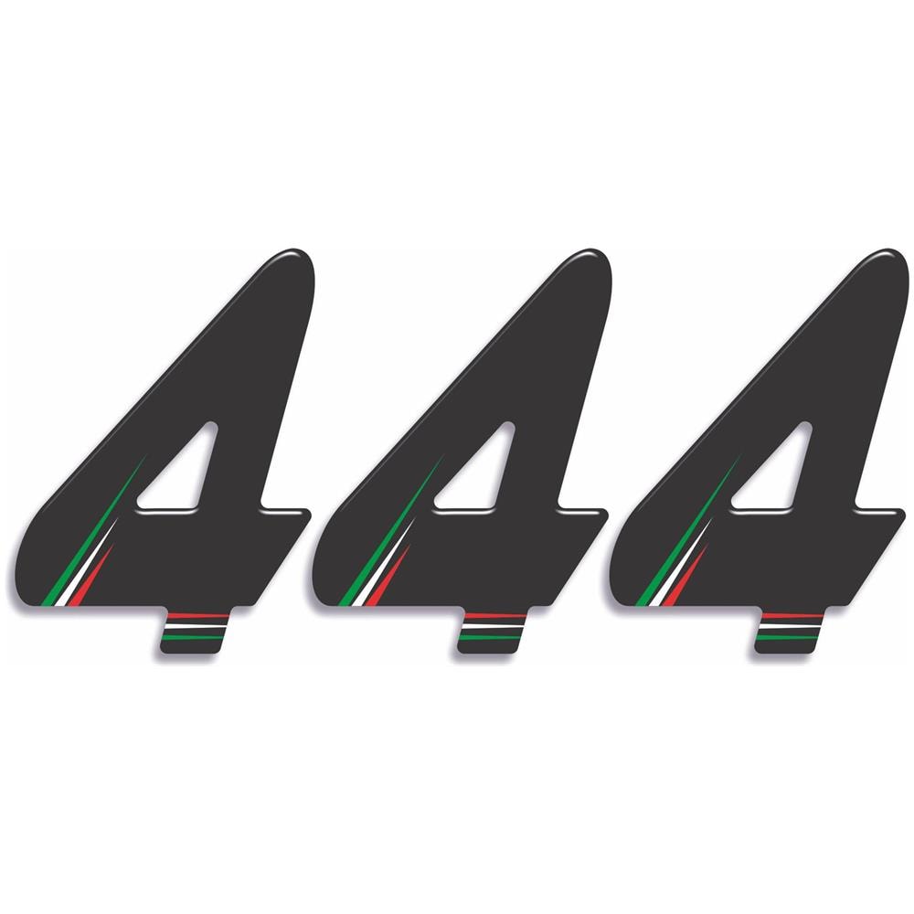 Numero Resinato 3 Pz Adesivi Resinati Numero Sei Nero