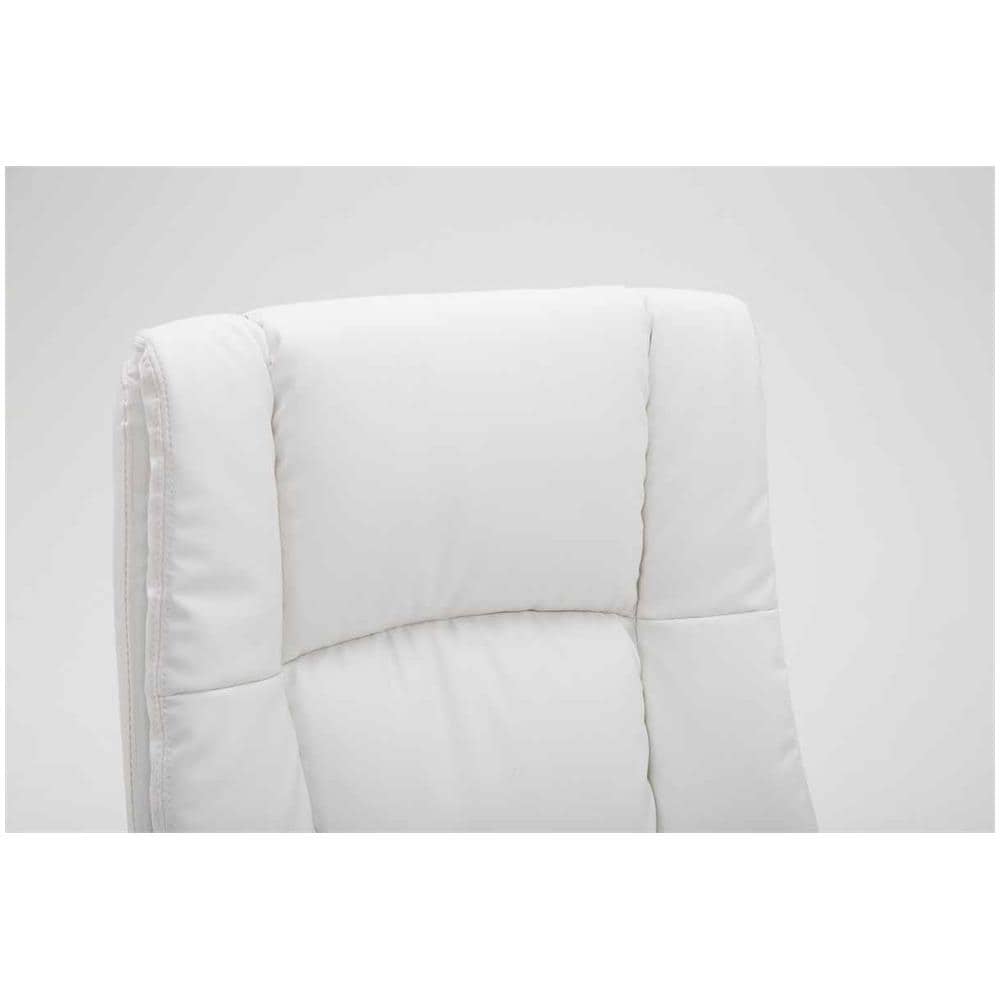 Sedia Ufficio Sparta XL in Similpelle I Poltrona Direttore Ergonomica Oscillante I Sedia Girevole con Braccioli I Carico Max 140KG Bianco - Foto 5