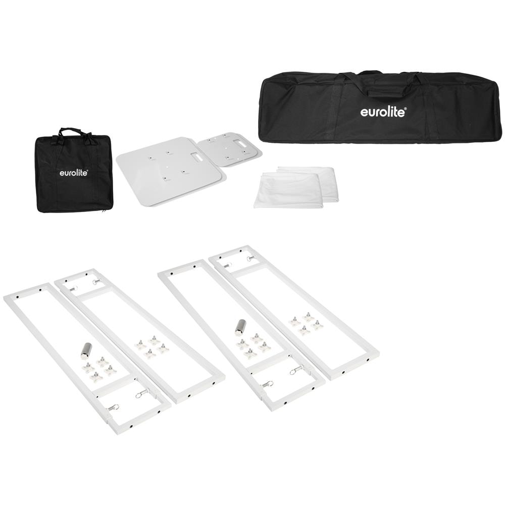 2x Stage Stand Variable Incl. Cover And Bag, White - Foto 2