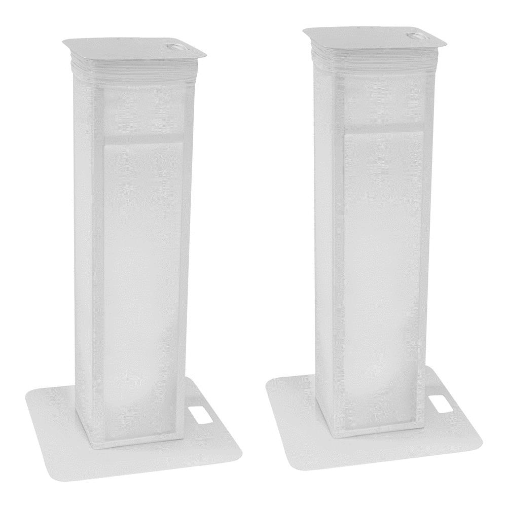 2x Stage Stand Variable Incl. Cover And Bag, White - Foto 1