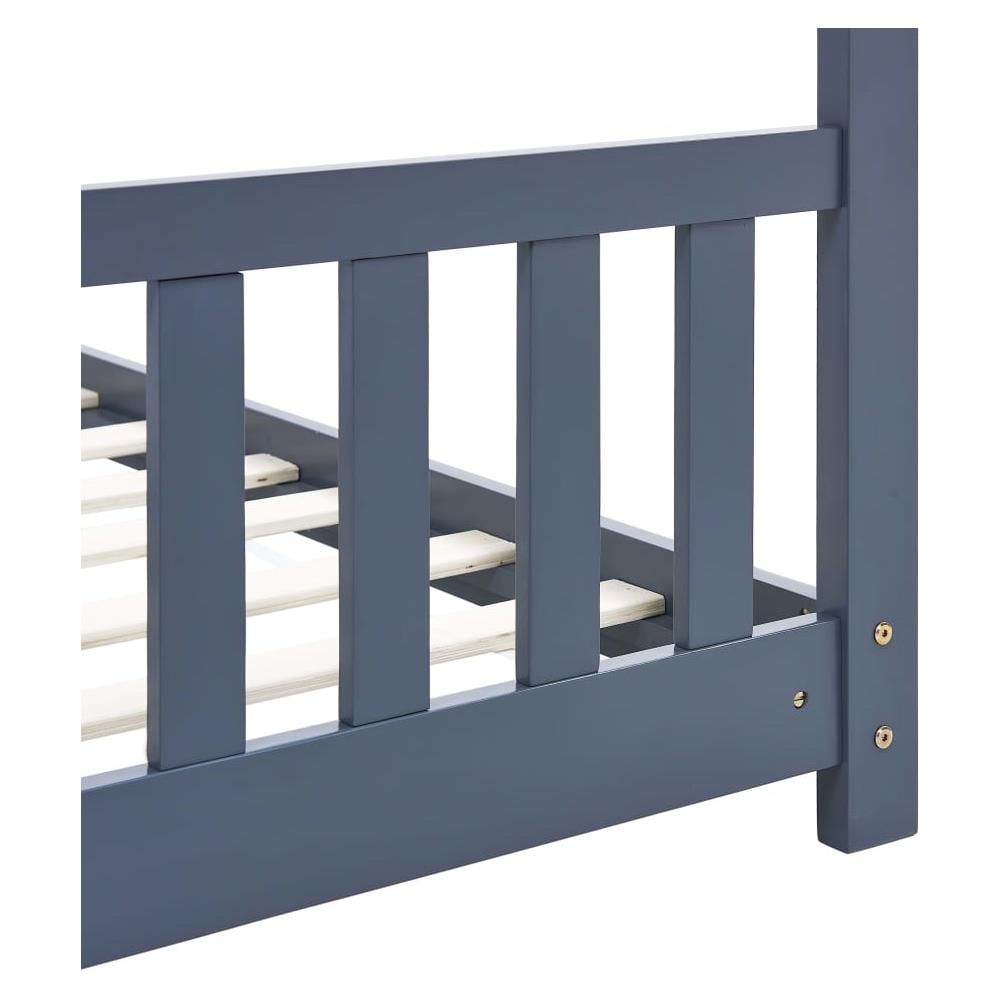 Giroletto Per Bambini Grigio In Massello Di Pino 90x200 Cm - Foto 7