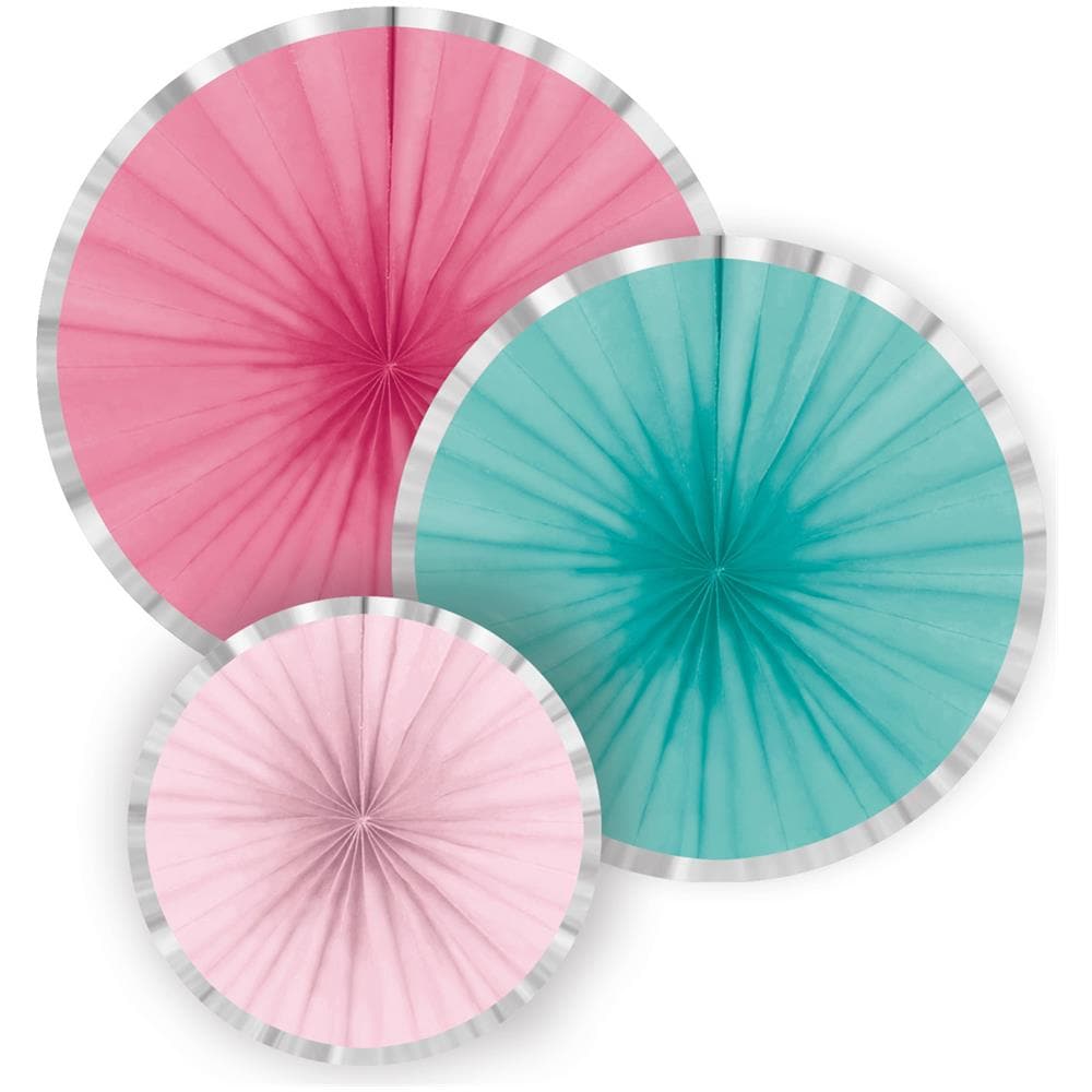 Amscan - 3 Rosoni Di Carta Rosa E Menta - Foto 1