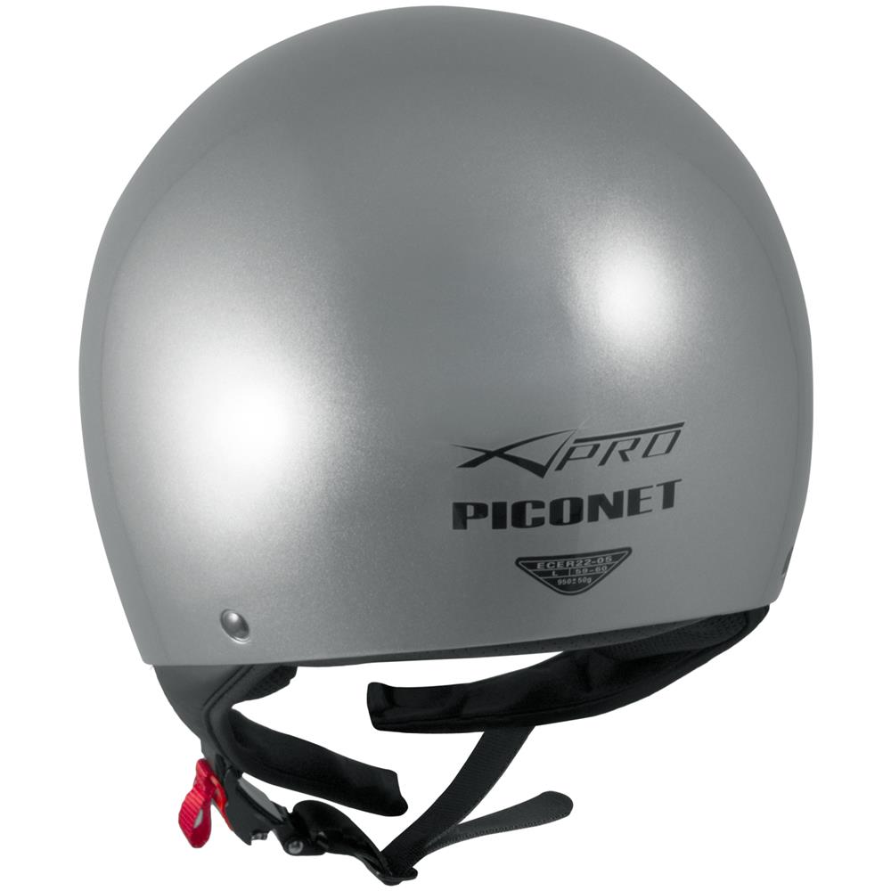 Piconet Casco Jet Frontino Moto Scooter Quad Custom Argento Ece 22-05 Taglia S - Foto 2