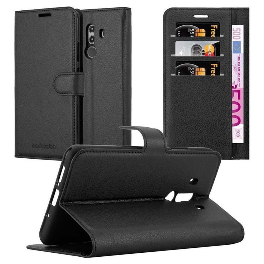 Custodia Compatibile Con Huawei Mate 10 Pro In Nero Carbone - Coperchio Protettiva Con Chiusura Magnetica, Funzione Stand E Tasca Per Le Carte - Foto 1