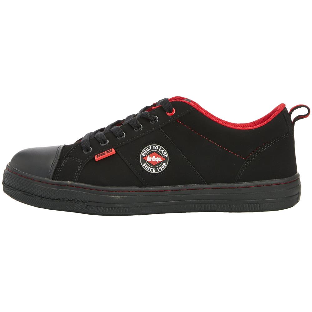 Pelle Lee Cooper Workwear Lcshoe054 Delle Donne Degli Uomini Unisex Pu Nubuck Retro Lavoro Stivali Di Sicurezza Baseball Trainer Scarpe Sb Sra Nero Misura 3 Uk Eu 36 - Foto 2