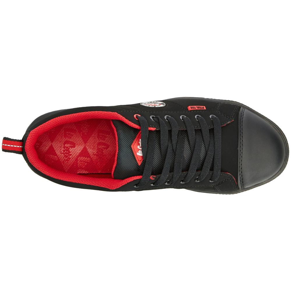 Pelle Lee Cooper Workwear Lcshoe054 Delle Donne Degli Uomini Unisex Pu Nubuck Retro Lavoro Stivali Di Sicurezza Baseball Trainer Scarpe Sb Sra Nero Misura 3 Uk Eu 36 - Foto 4