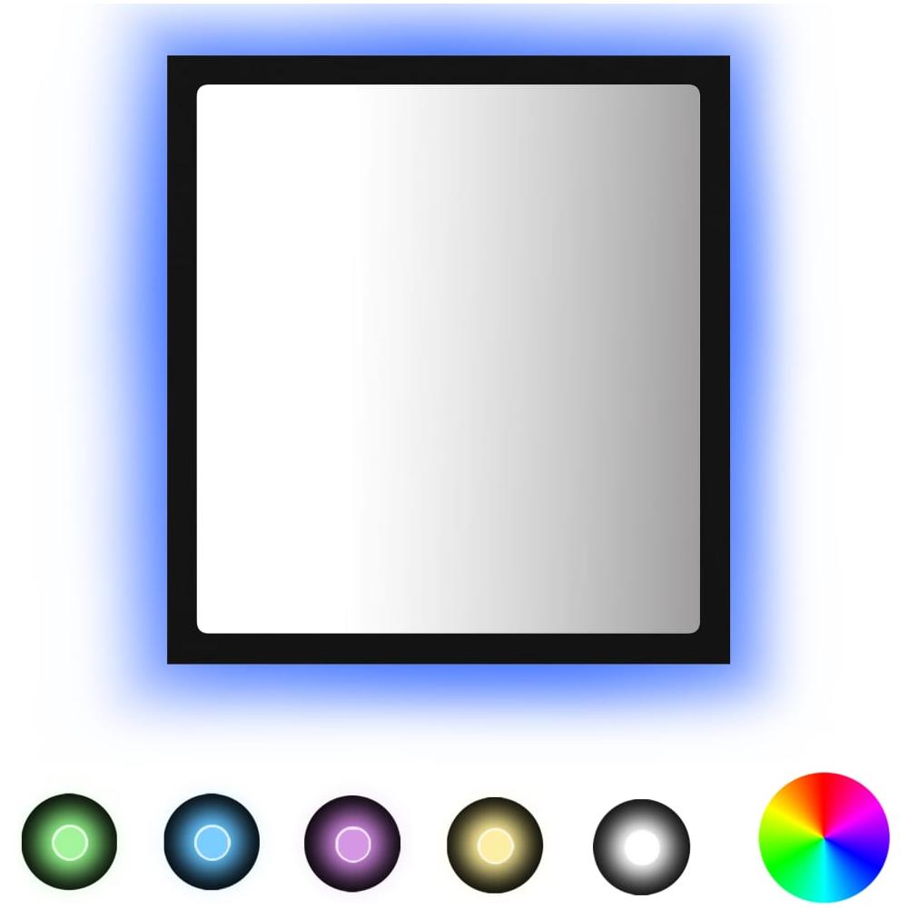 Specchio da Bagno a LED Nero 40x8,5x37 cm in Acrilico - Foto 2