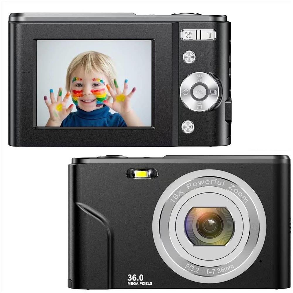 Fotocamera Digitale 1080p 48 Megapixel Zoom 16x Black - Foto 1