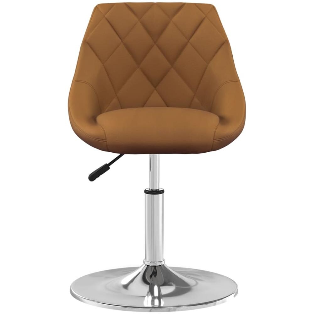 Sedie Da Pranzo Girevoli 4 Pz Marroni In Velluto - Foto 3