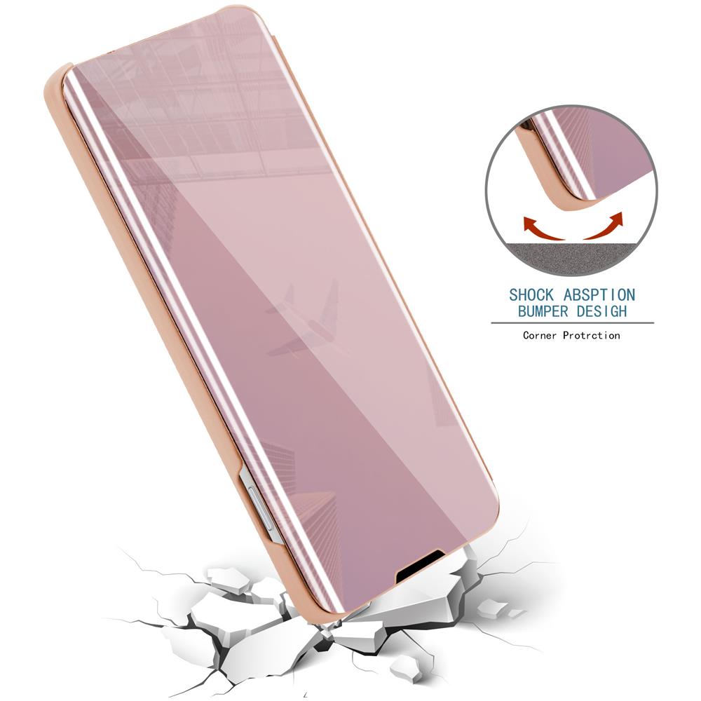 Custodia Compatibile Con Apple Iphone 12 / Iphone 12 Pro In Kunzit Rosa - Clear View Specchio Coperchio Protettivo Con Funzione Di Supporto Protezione A 360 Gradi - Foto 7