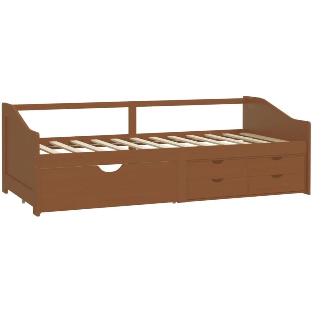 Divano Letto 3 Posti senza Ambrato in Legno di Pino 90x200 cm - Foto 3