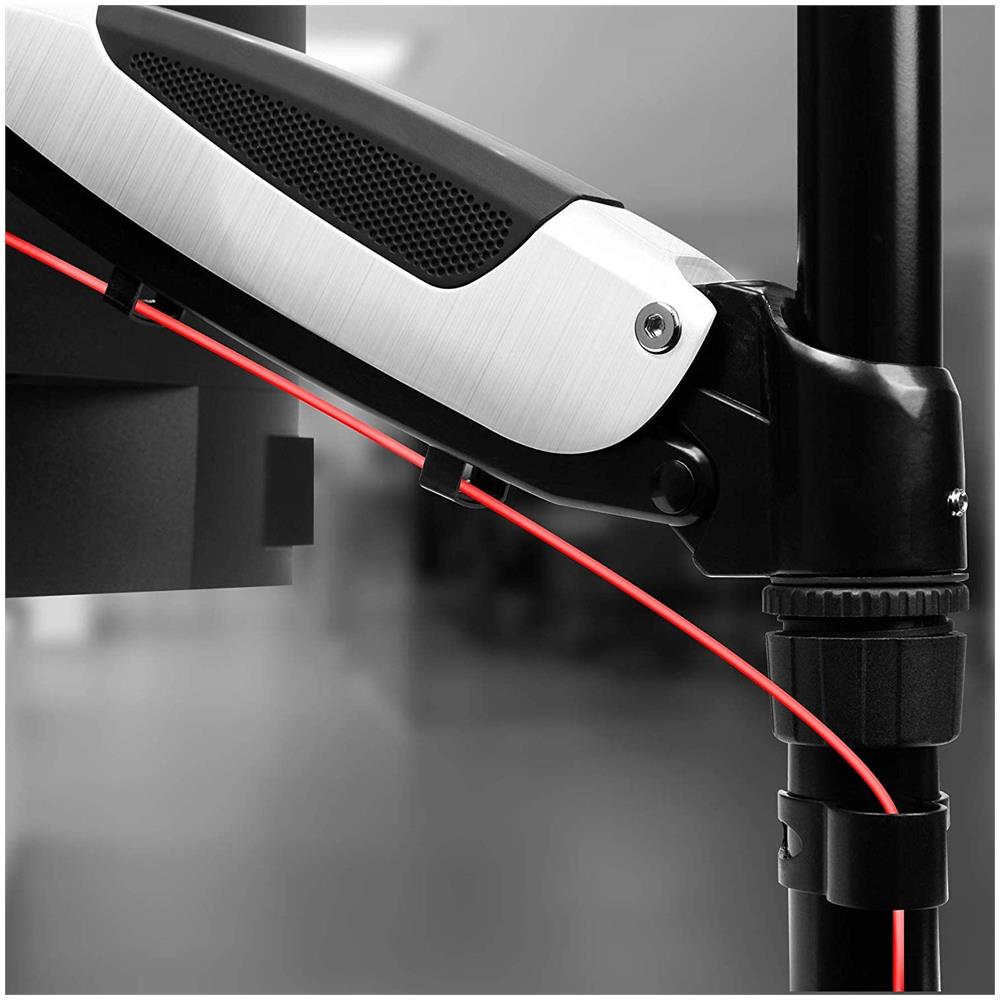 Dm651x1 Supporto Monitor - Supporto Per 1 Monitor Fino A 27” - Vesa 75/100 - Portata 8 Kg - Regolabile In Altezza - Inclinabile -90° +85° - Rotabile Di 360° - Foto 6