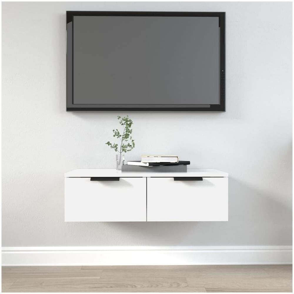 Armadietto A Muro Bianco 68x30x20 Cm In Legno Multistrato - Foto 1