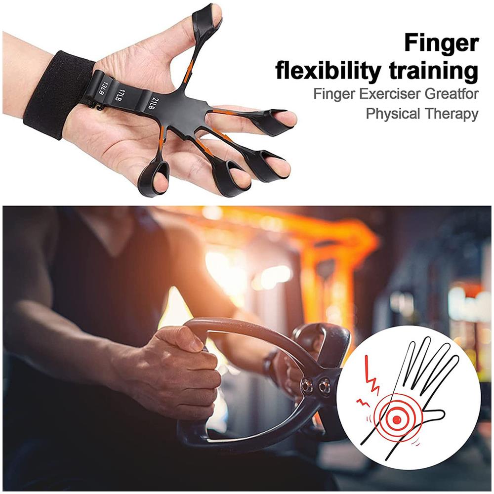 Finger Trainer Con 3 Diverse Resistenze Confezione Da 2 Nero - Foto 2