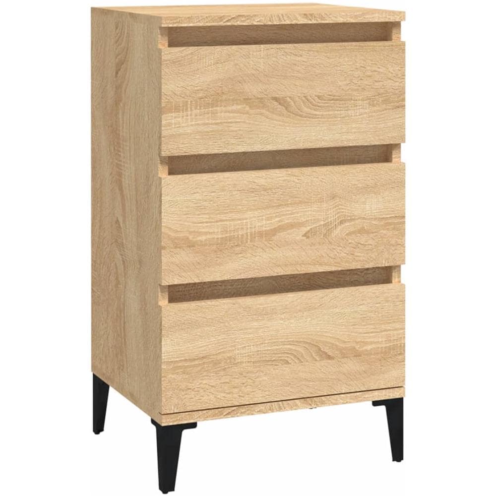 Comodino Rovere Sonoma 40x35x70 Cm In Legno Multistrato - Foto 2